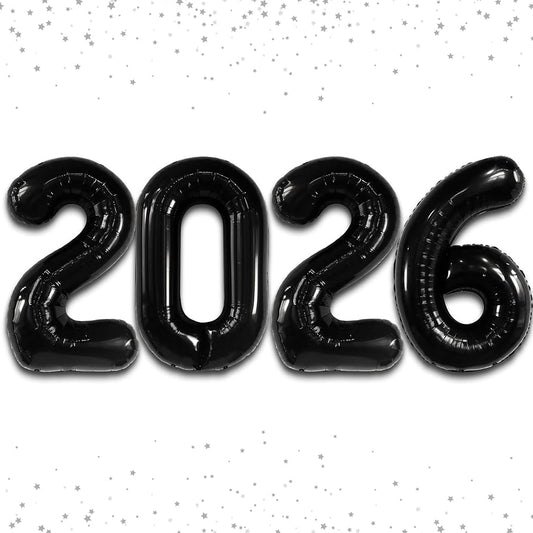 Class of 2026 Black Foil Balloons