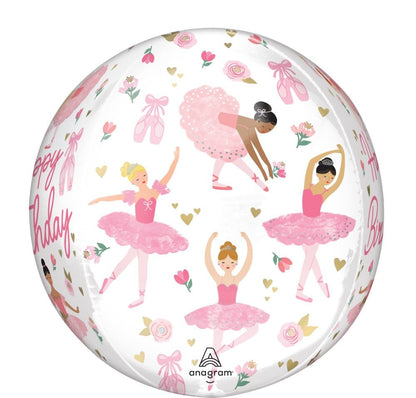 Happy Birthday Ballerina Girl Bubble Balloon