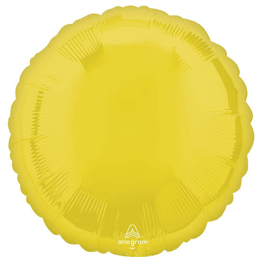 18" Yellow Circle Balloon
