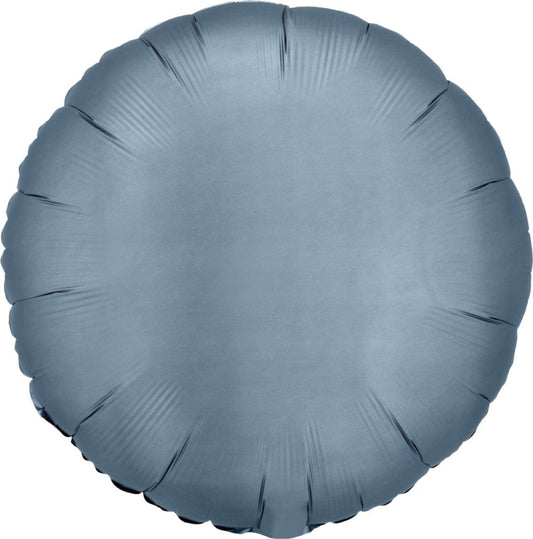 18" Steel Blue Circle Balloon