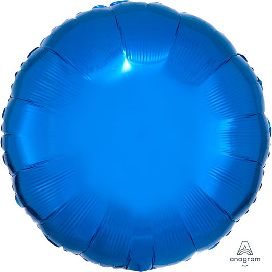 18" Metallic Blue Circle Balloon