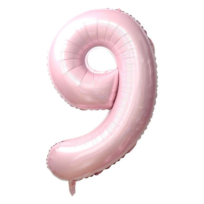 Light Pink Number Foil Balloon