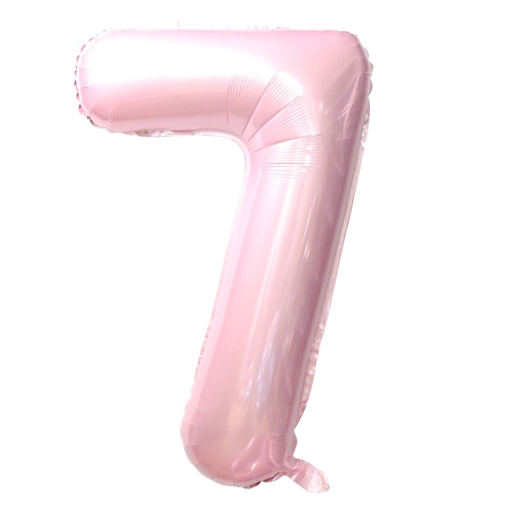 Light Pink Number Foil Balloon