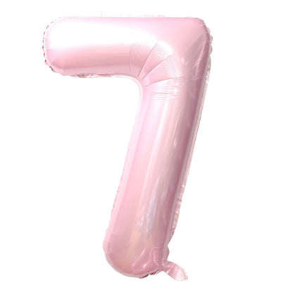Light Pink Number Foil Balloon
