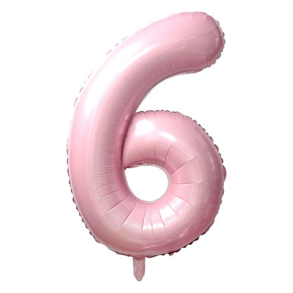 Light Pink Number Foil Balloon