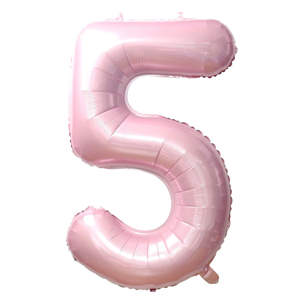 Light Pink Number Foil Balloon