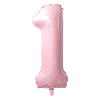 Light Pink Number Foil Balloon