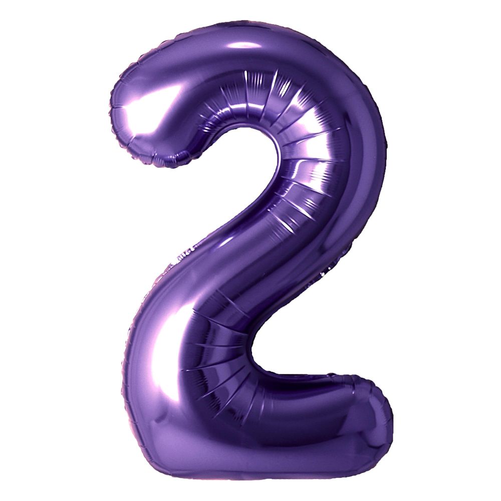 Purple Number Foil Balloon
