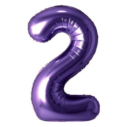 Purple Number Foil Balloon