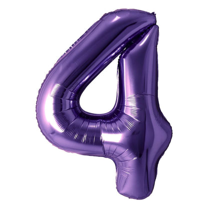 Purple Number Foil Balloon