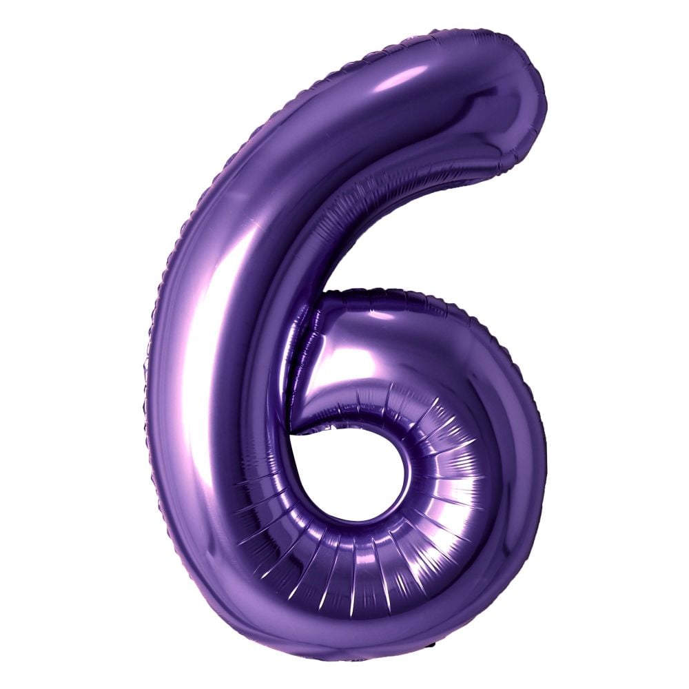 Purple Number Foil Balloon