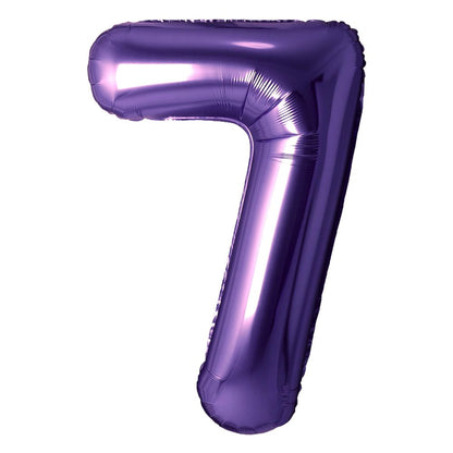 Purple Number Foil Balloon