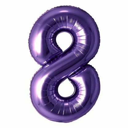 Purple Number Foil Balloon