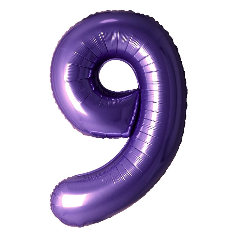 Purple Number Foil Balloon