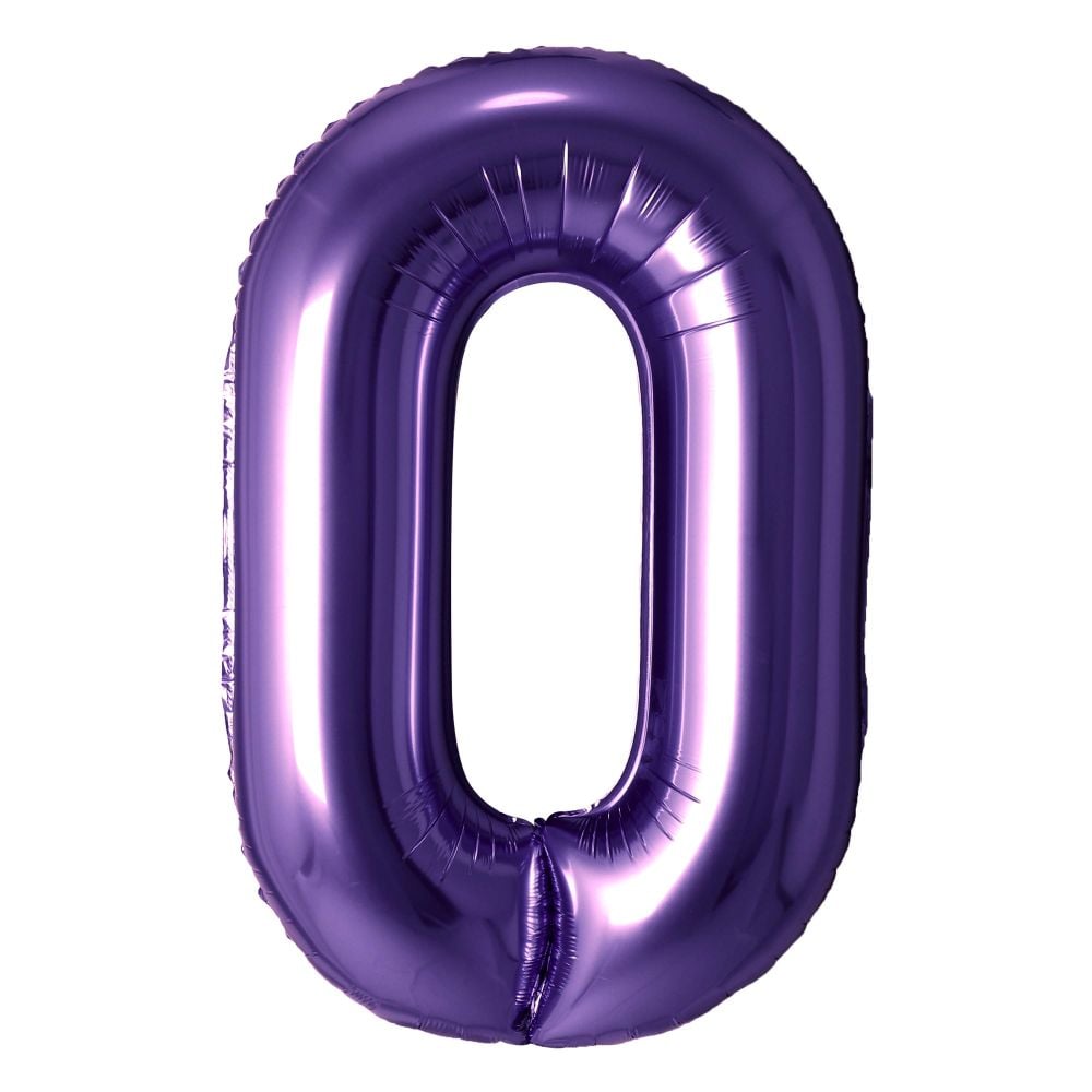 Purple Number Foil Balloon