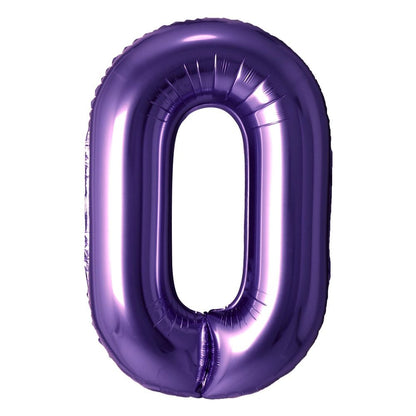Purple Number Foil Balloon