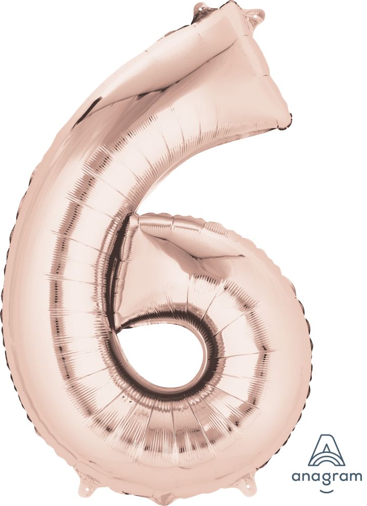 Rose Gold Number Foil Balloon