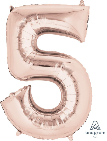 Rose Gold Number Foil Balloon