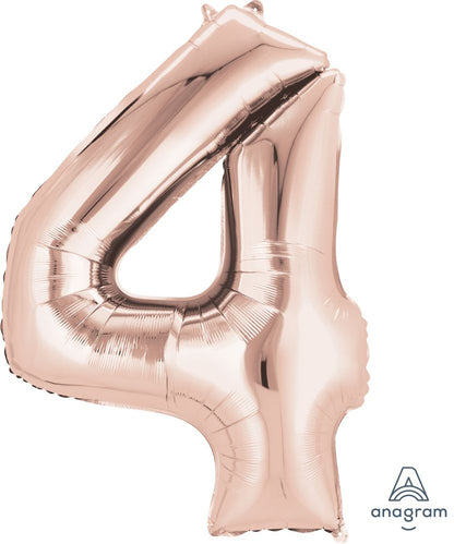 Rose Gold Number Foil Balloon