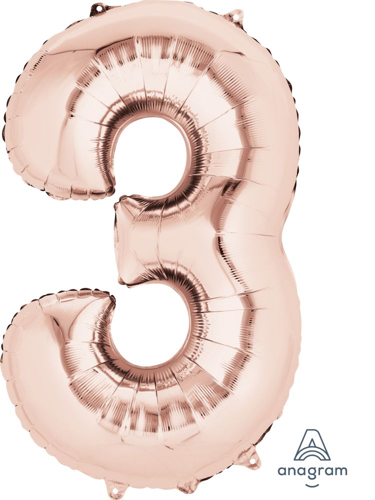 Rose Gold Number Foil Balloon