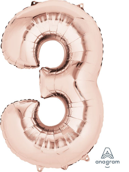 Rose Gold Number Foil Balloon