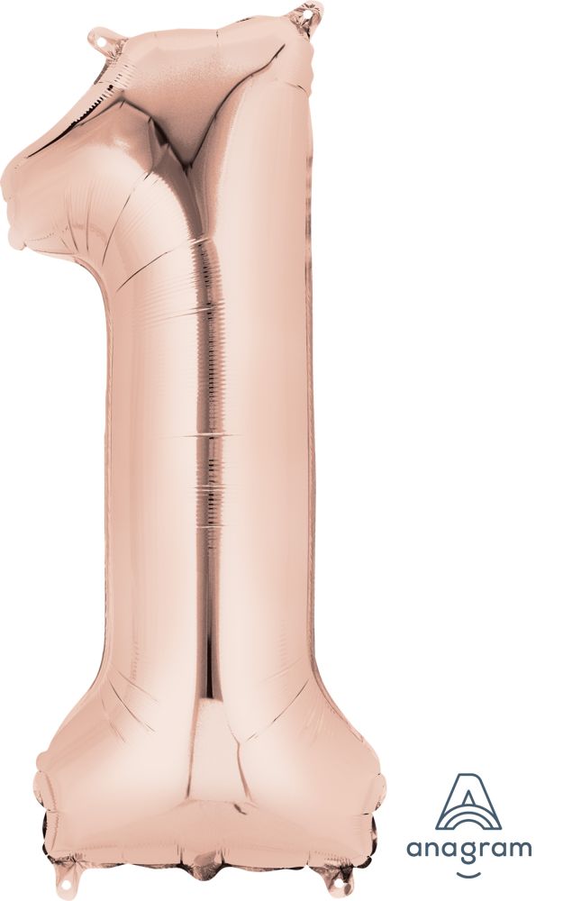 Rose Gold Number Foil Balloon