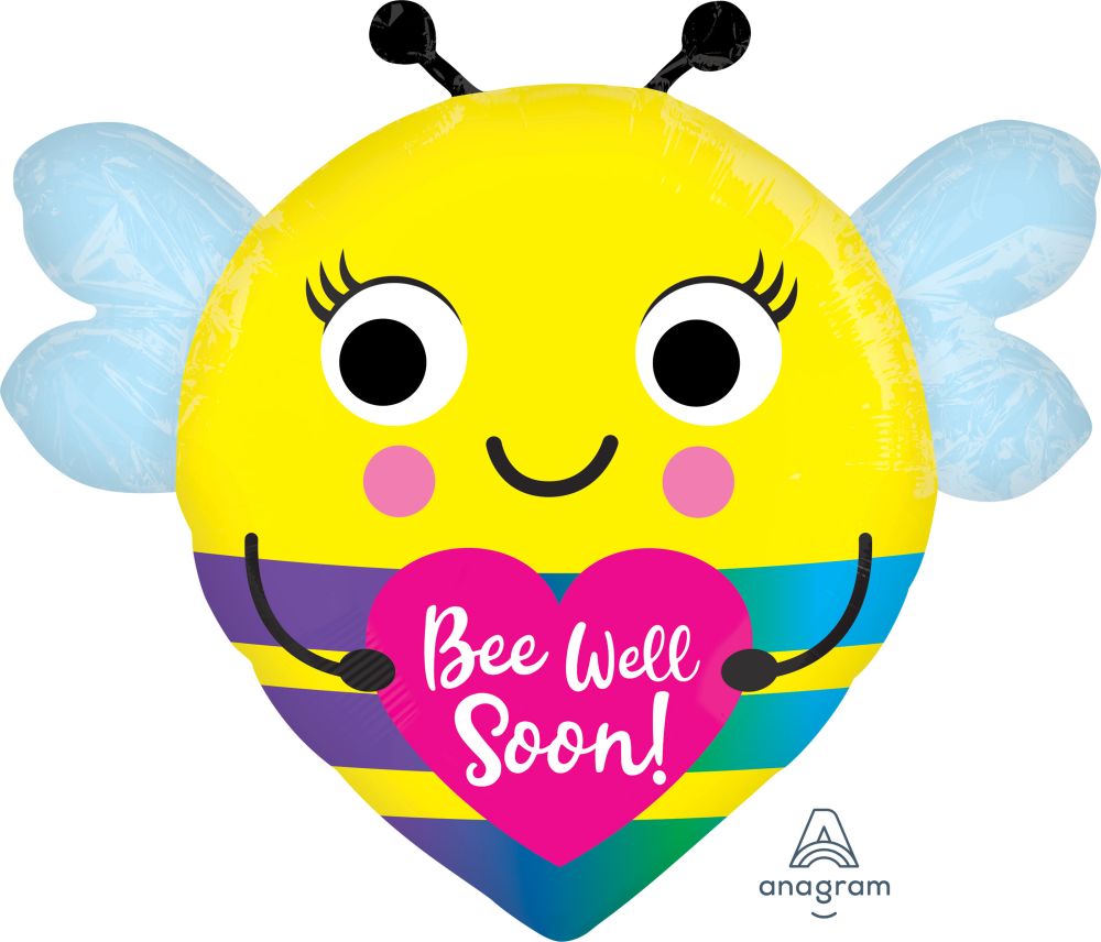 18" Bee Well Soon! Bee Shape Balloon
