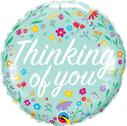 18" Thinking Of You Floral Balloon