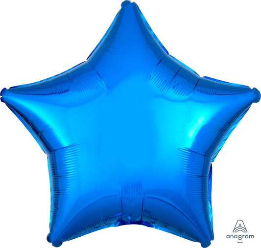 18” Metallic Blue Star Balloon