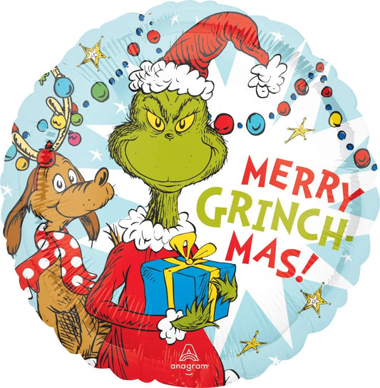 18" Merry Grinch-Mas Christmas Balloon