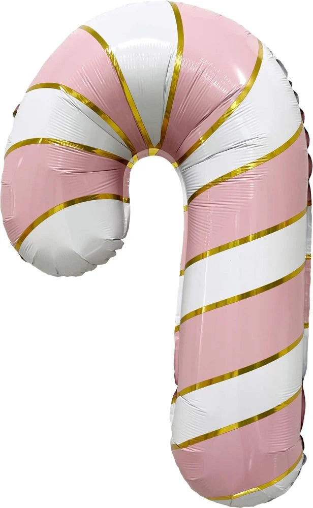 Candy Cane Pastel Pink, Jumbo Foil Balloon