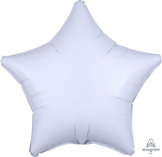18” White Star Metallic Balloon