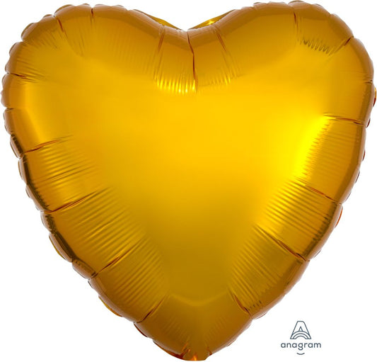 18" Gold Heart Metallic Balloon
