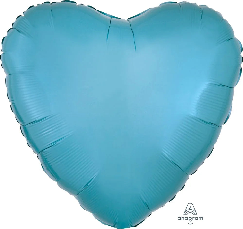 18" Caribbean Blue Heart Balloon