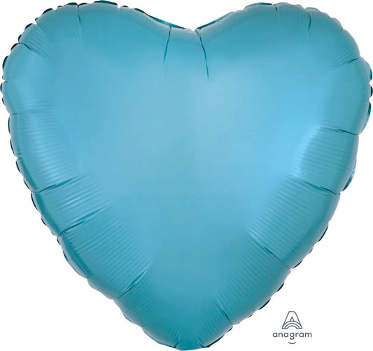 18" Caribbean Blue Heart Balloon