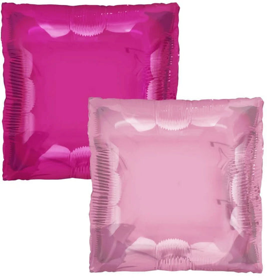 Pink and Hot Pink Square Jumbo Foil Balloon