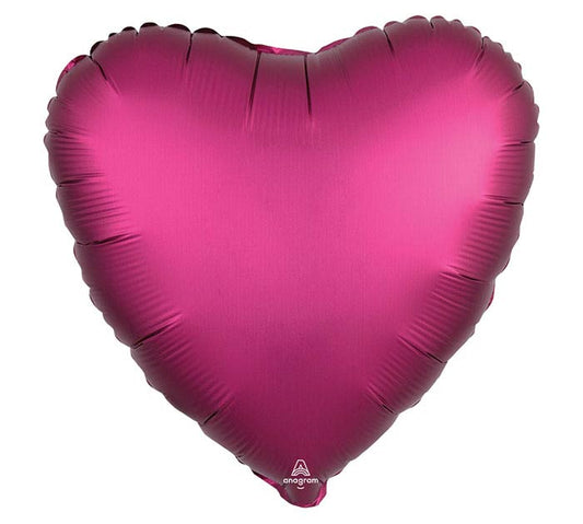 18" Pomegranate Satin Luxe Heart Balloon