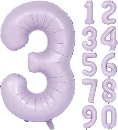 Matte Lilac Number Foil Balloon