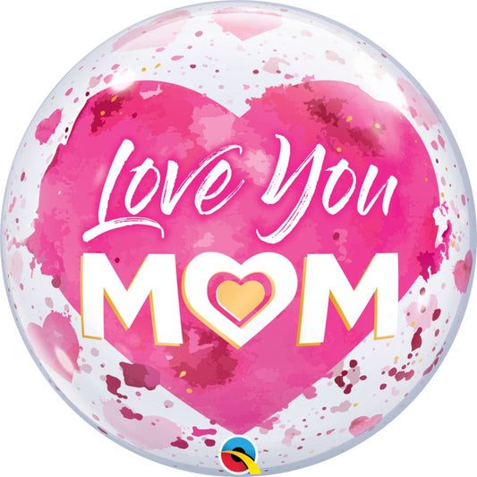 Love You Mom Bubble Balloon