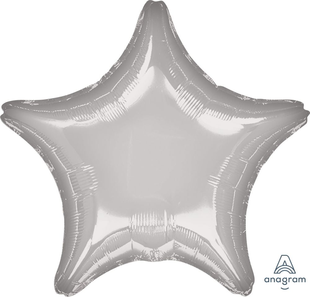 18” Metallic Silver Star Balloon