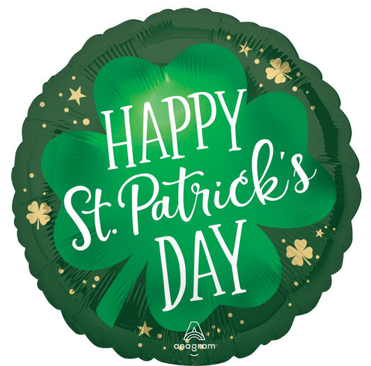18” Satin Happy St. Patrick’s Day Balloon