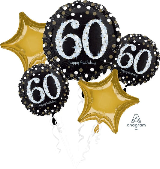 60th Birthday Balloon Bouquet Milestone