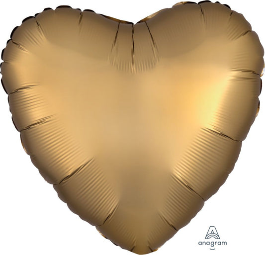 18" Gold Heart Satin Balloon