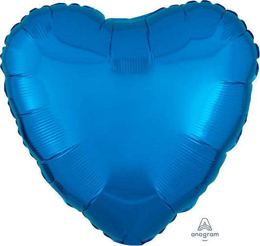 18" Blue Heart Metallic Balloon