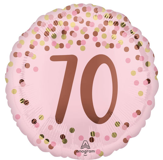 18” Pretty Pink 70th Balloon