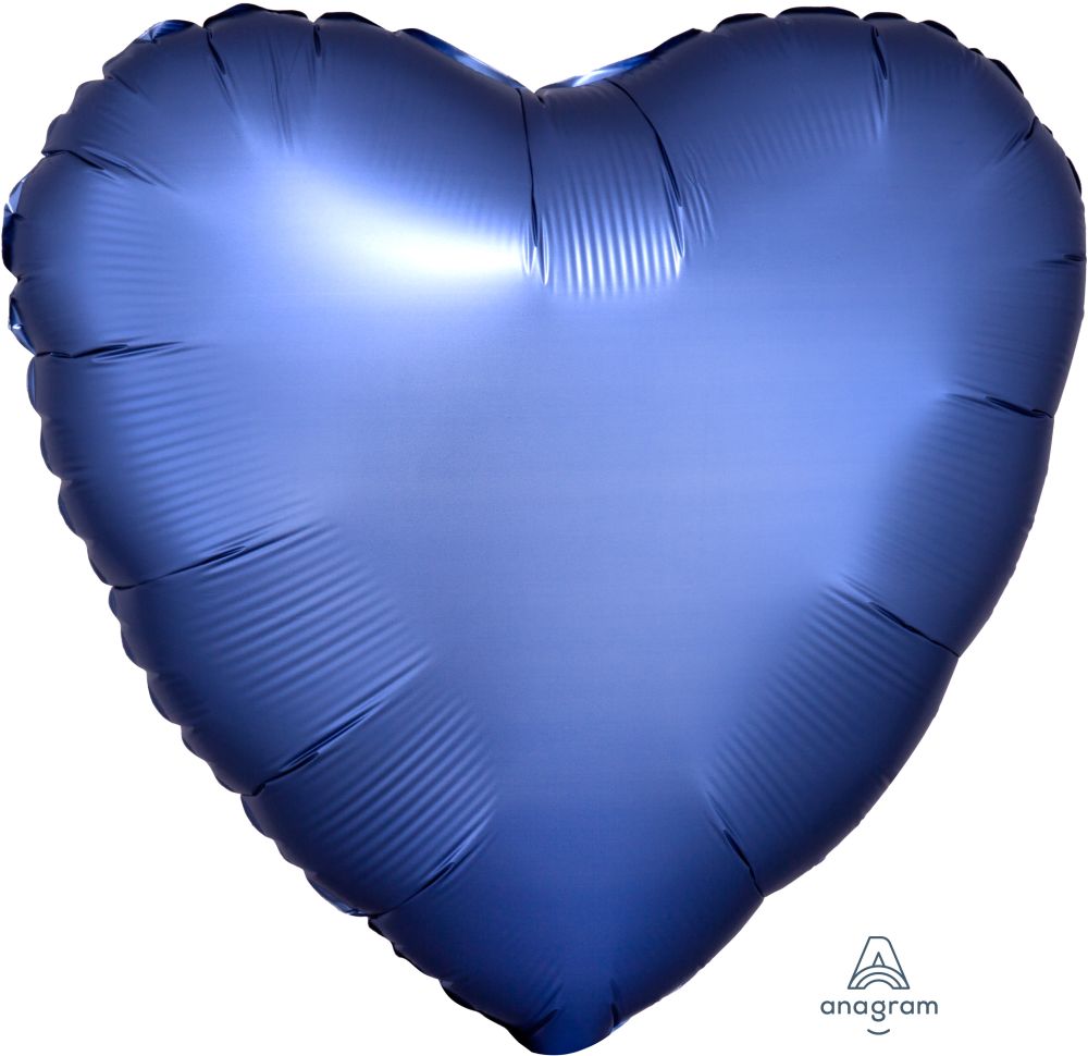 18" Azure Heart Satin Balloon