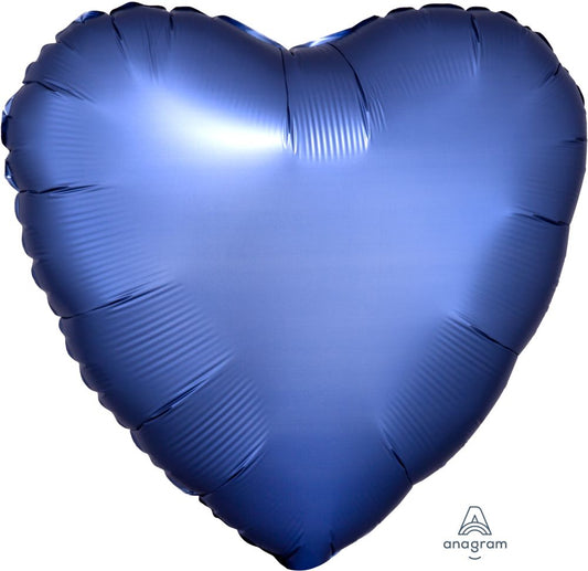 18" Azure Heart Satin Balloon