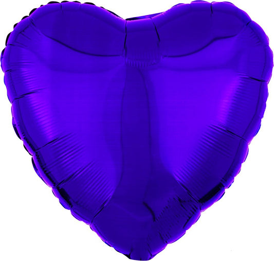 18" Purple Heart Metallic Balloon
