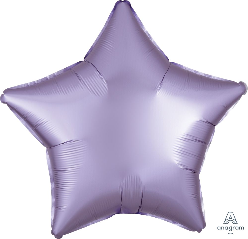 18” Patel Lilac Star Satin Balloon