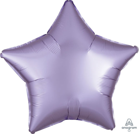 18” Patel Lilac Star Satin Balloon